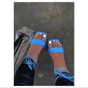 Blue Slide Sandals
